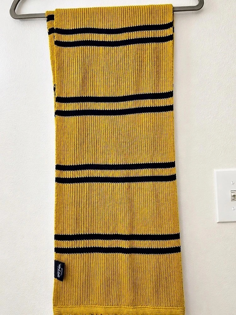 Striped Knit Scarf in Yellow & Black